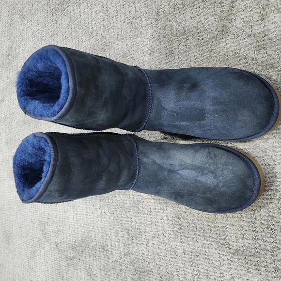 UGG Classic Short Boots SN 1016223 Blue Suede Women's Size 11 - Picture 5 of 7